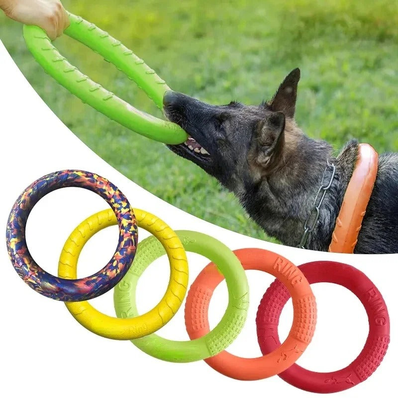 EVA Dog Ring Puller Toy – Floating Bite Ring, Interactive Training, Small & Large