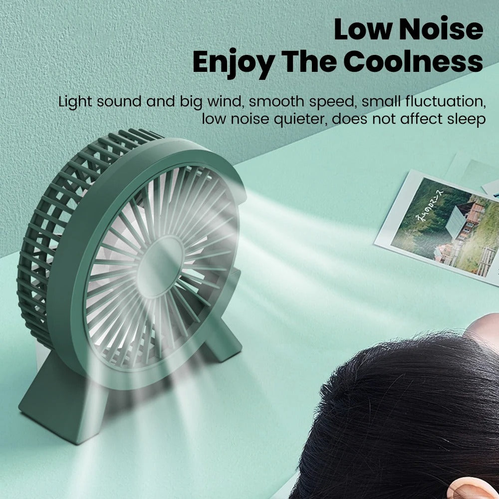 USB Desktop Fan – Low Noise, 30-Blade, 3 Colours, 12cm Compact Design