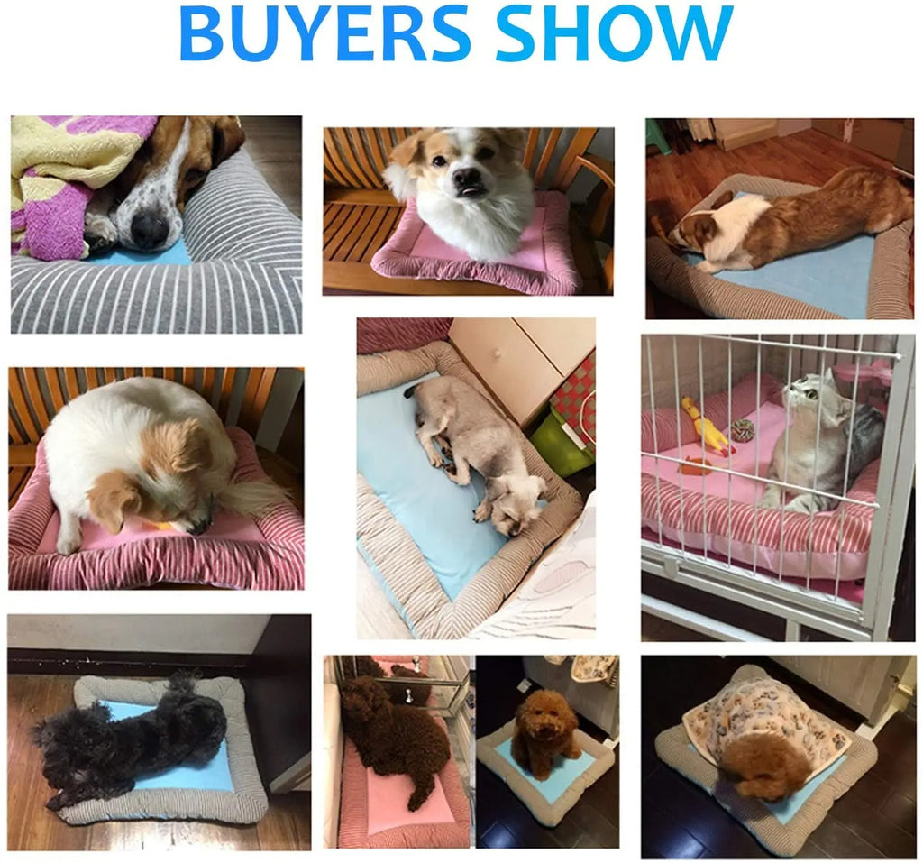 Pet Cooling Bed – Cushioned Bolster, Ice Silk Centre, 2 Colours
