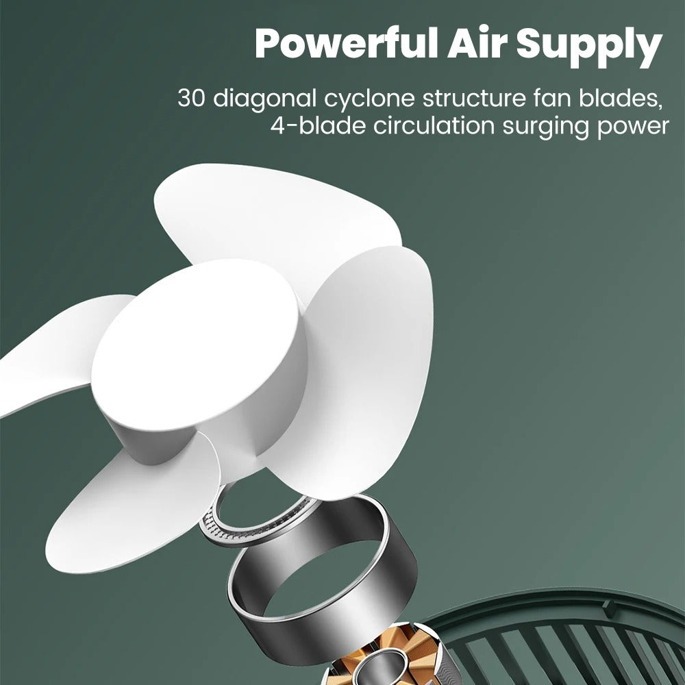 USB Desktop Fan – Low Noise, 30-Blade, 3 Colours, 12cm Compact Design