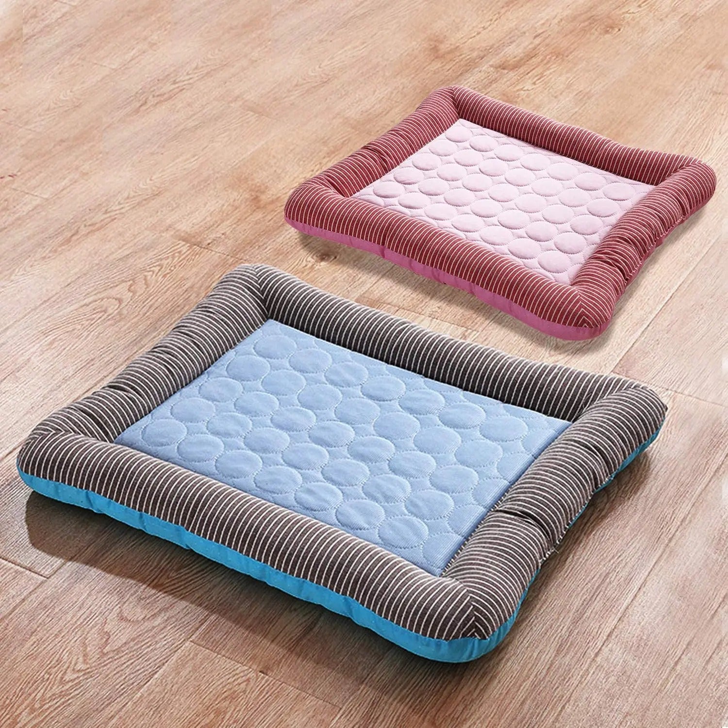 Pet Cooling Bed – Cushioned Bolster, Ice Silk Centre, 2 Colours