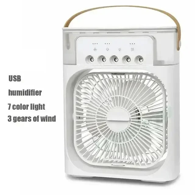 3-in-1 Portable Air Cooler – Fan, Humidifier & LED Night Light, 3 Colours