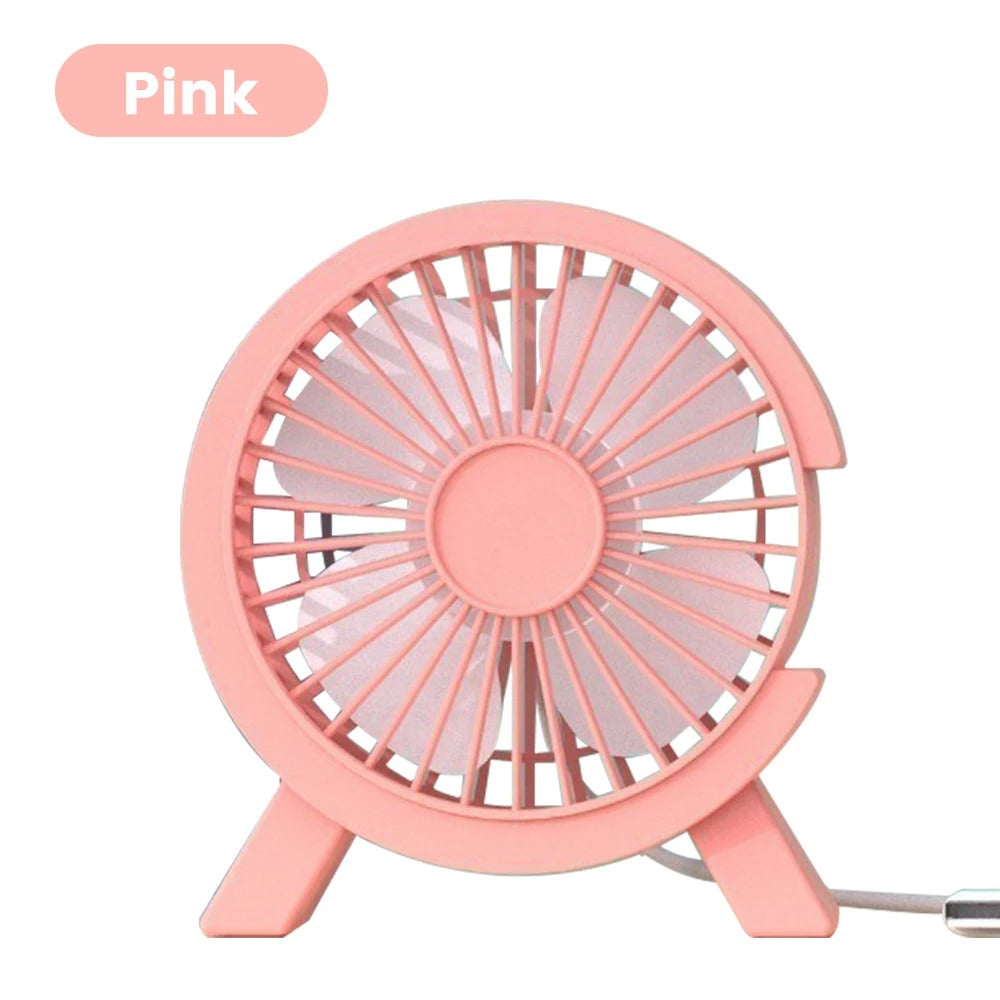 USB Desktop Fan – Low Noise, 30-Blade, 3 Colours, 12cm Compact Design