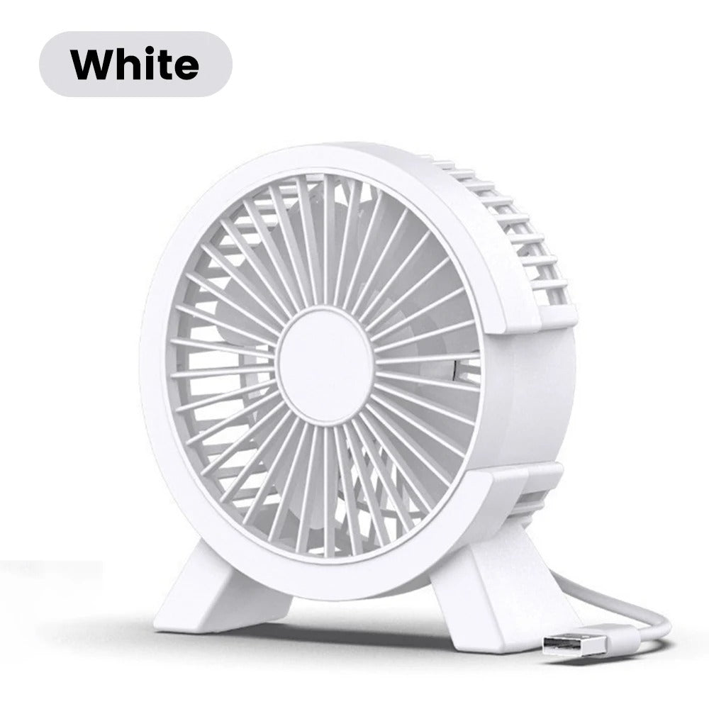 USB Desktop Fan – Low Noise, 30-Blade, 3 Colours, 12cm Compact Design