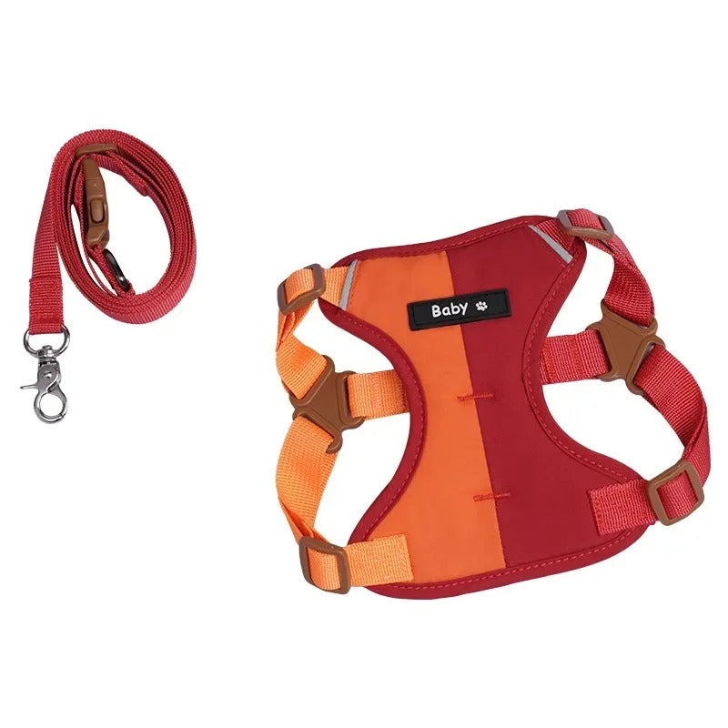 Dog Harness & Leash Set – Padded Chest Strap, Reflective, 3 Colours