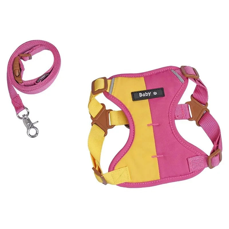 Dog Harness & Leash Set – Padded Chest Strap, Reflective, 3 Colours