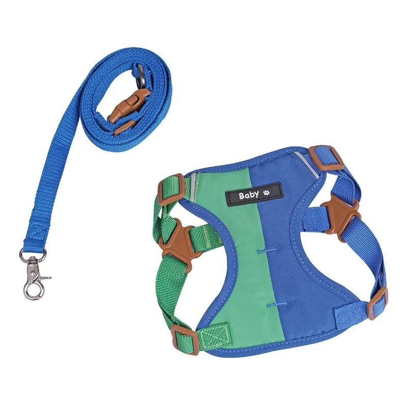 Dog Harness & Leash Set – Padded Chest Strap, Reflective, 3 Colours